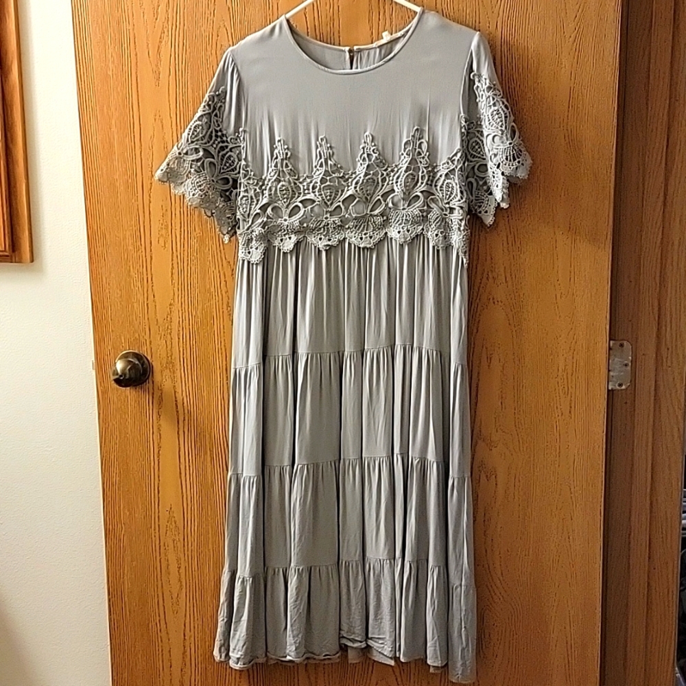 Tea N Rose Large Desiree Women's Maxi Dress Sage